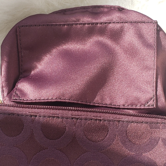 Coach Burgundy Signature Wristlet - Picture 11 of 16